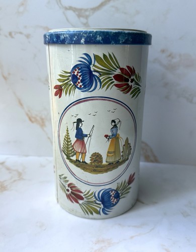 Vintage tin french folk art - tin,