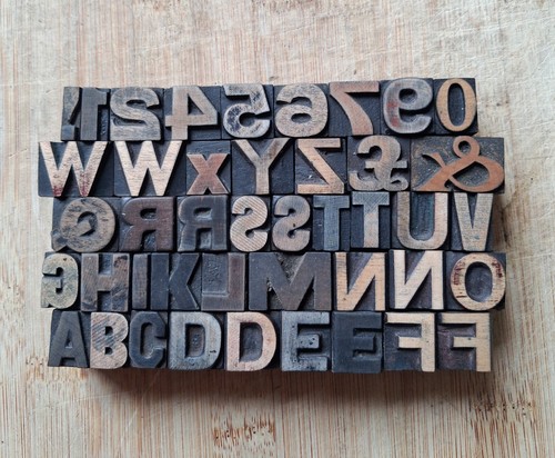 Vintage wooden letterpress - vintage,