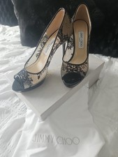 Jimmy Choo Black Lace stilletos, absolutely Stunning!  UK 6.5 EU39.5