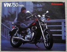 KAWASAKI VN750 TWIN MOTORCYCLE Sales Brochure Late 1980s #P/N 99943-1757 VI-XII