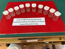 Small Plastic Bottles with Plug in Sealing Tops  22mmOD,20mmID,32mm Long