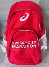 Asics Backpack Swiss City Marathon Lucerne Red White 2 X Bottle Holders