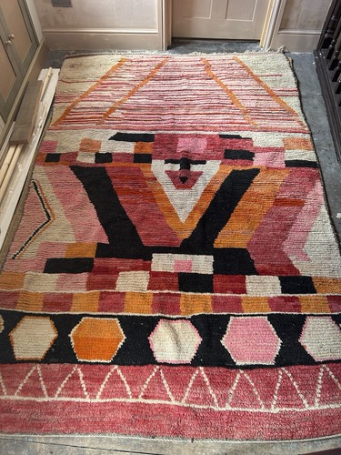 Moroccan berber wool rug - moroccan,