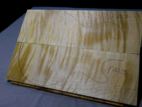 Flame maple carved top - maple,