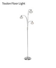 OAKS LIGHTING TOULON CRYSTAL FLOOR LAMP CHROME