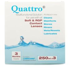 Quattro Multifunctional Contact Lens Solution 3 Month Pack - soft and rgp lenses