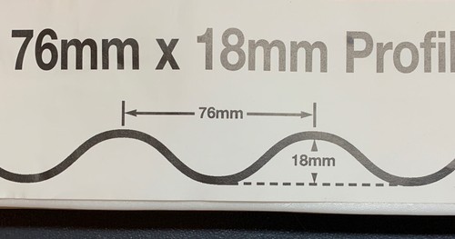 76mm 18mm white corrugated - x,