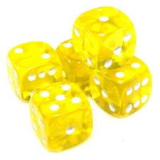 12mm Spot Dice - GEM Yellow -