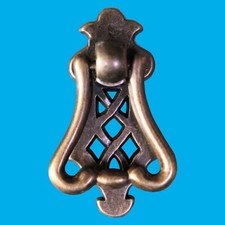 1x Richmond Antique Style Brass Plated Drop Pull Handle For Draws & Cabinets