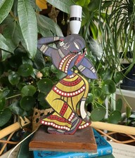 Vintage Wooden Table Lamp Hand