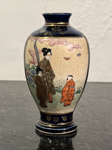 Japanese satsuma style - japanese, vase