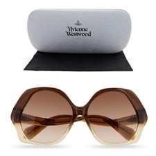 Brand New, Genuine Vivienne Westwood Sophia Sunglasses, Brown & Peach Lenses