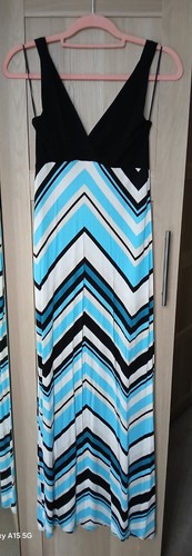 Maxi dress black turquoise - dress,,