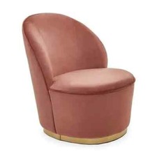 Dusty Pink Velvet Barrel Chair