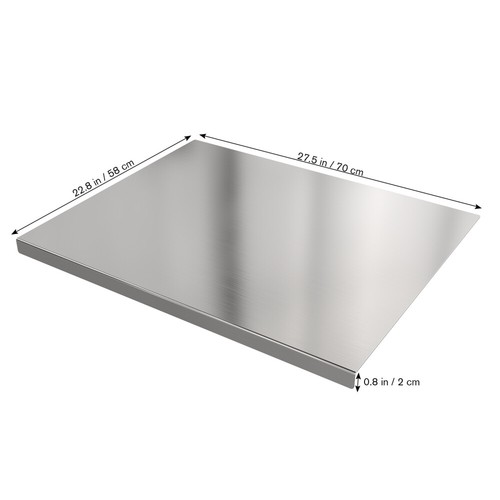 Satin stainless steel folded - steel,
