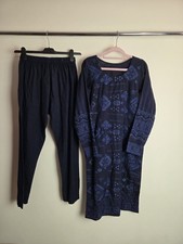 2 Piece Khaddar Winter Suit Salwar Kameez Size Small/8 Pakistani 