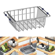 Premium Stainless Steel Adjustable Sink Dish Drainer Rack for Quick Drying