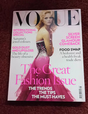 UK - VOGUE Magazine - September 2007 - Sasha Pivovarova Cover - SUPERB ORDER