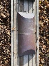 Reclaimed Pair Of Half Round Ridges Cap Ends