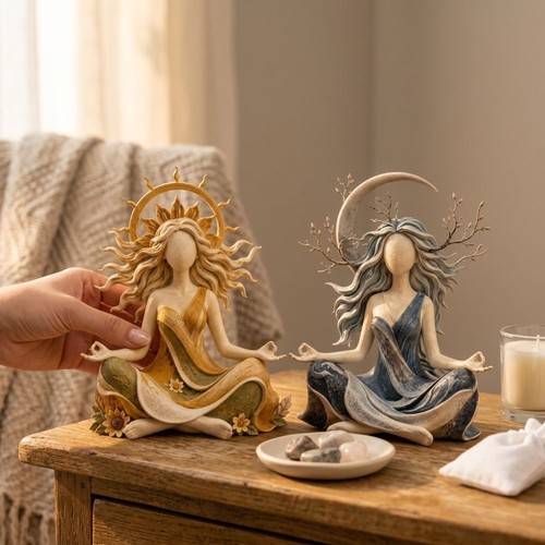 1pc sun moon goddess resin - 1pc,