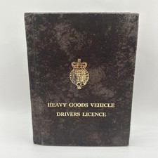 Vintage UK Drivers Licence 1980’s Heavy Goods Vehicle Book