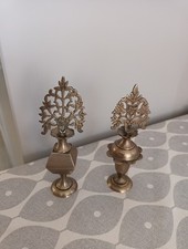 2 Vintage Islamic Brass Scent/Kohl Bottles