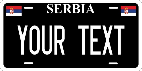 Serbia black license plate - serbia,