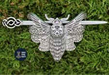 Moth Hair Pin Hairclip Barrette Deaths Head Moth Hair Accessory Elegant Hair