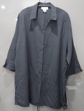 Chalou Blouse / Shirt Black 3/4 length sleeves with Frill Long Length Size 30