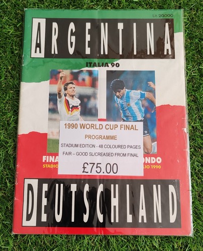 World cup 1990 final programme - cup,