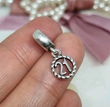 Genuine Pandora Silver 21st Birthday Dangle Charm  💕 925 ALE  R24