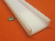 UHMW White U Channel 1/4" Wall