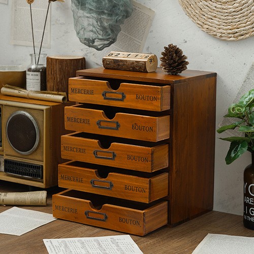 Wooden drawer cabinet desktop - wooden,