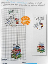 MARGARET SHERRY 'CHICK LIT!'  BOOKMARK CROSS STITCH CHART. FOR CHARITY ?