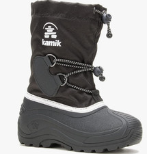 Kamik - Unisex Kids Southpole 4 Boots in Black/White - Children's UK Size 2.5