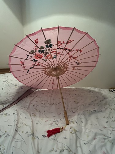 Vintage bamboo parasol - vintage,