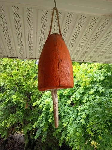 Vintage wooden lobster buoy - buoy,