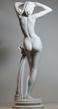 Large Nude Naked Female Sexy Erotic Art Woman Cast Marble Statue Sculpture 17in