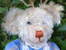 Vintage Old Teddy Bear Dressed Handmade 19 Inch Handmade Ooak