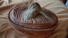 RARE PILLIVUYT WOODCOCK TERRINE DISH
