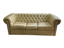 Leather Chesterfield 3 Seater Sofa Bed