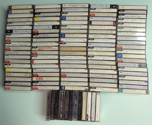 112 blank cassettes mostly - blank, cassettes.