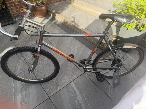 Orange mountain bike - mountain,
