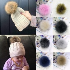 Fluffy Pompom Balls Faux Fox Fur Pom Pom for Hat Garment Crafts Sewing Accessory
