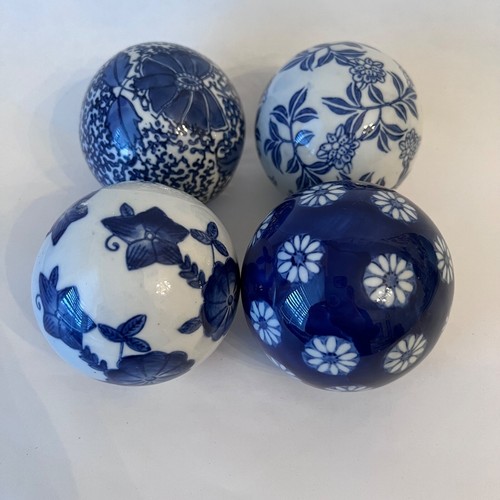 Blue white carpet balls 5 - &,