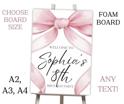 Personalised pink bow - personalised,