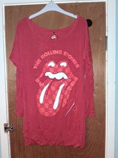 Rolling Stones Off Shoulder T-shirt Dress