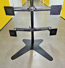 Quad monitor table stand