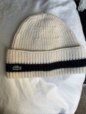Lacoste 100% Wool Beige Navy
