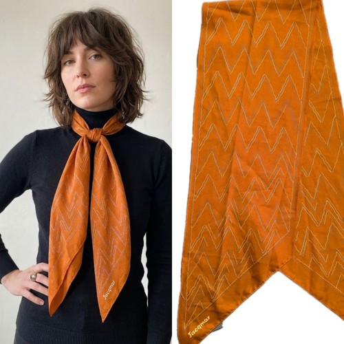 Vintage jacqmar crepe zigzag - vintage,